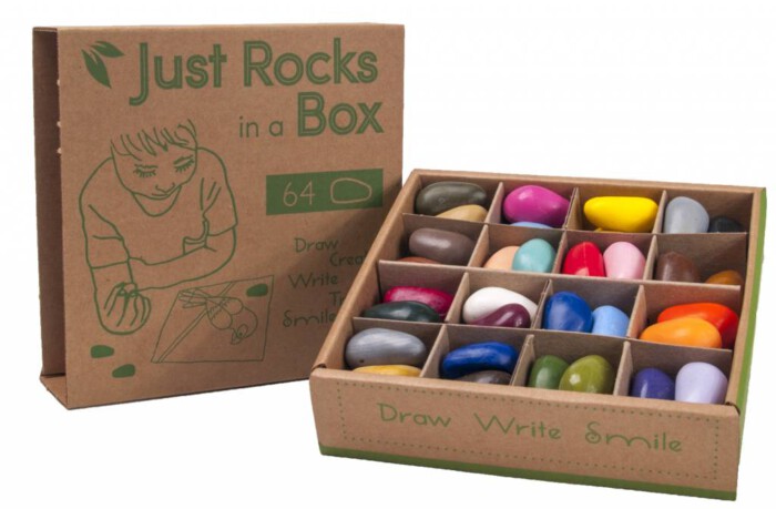 Crayon Rocks ~Just Rocks box - 64 krijtjes - 2 x 32 soja waskrijtjes